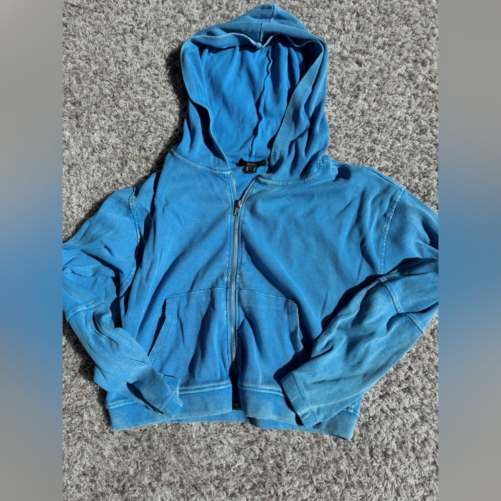 Forever 21 Blue Hooded Jacket